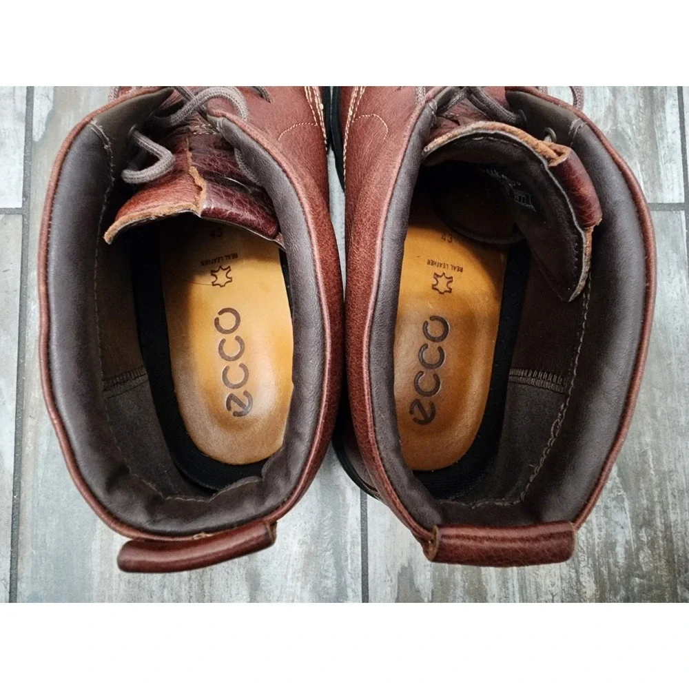 ECCO Citytray Avant M Whisky Brown Leather Shoes SIZE 9/9.5